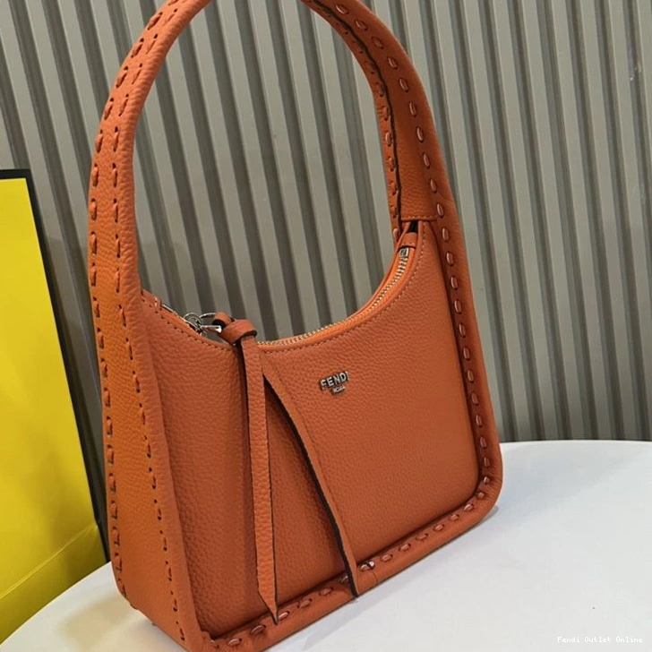 Affordable Bag Fendi Mini In Romano Cuoio Leather Orange Fendessence 0707
